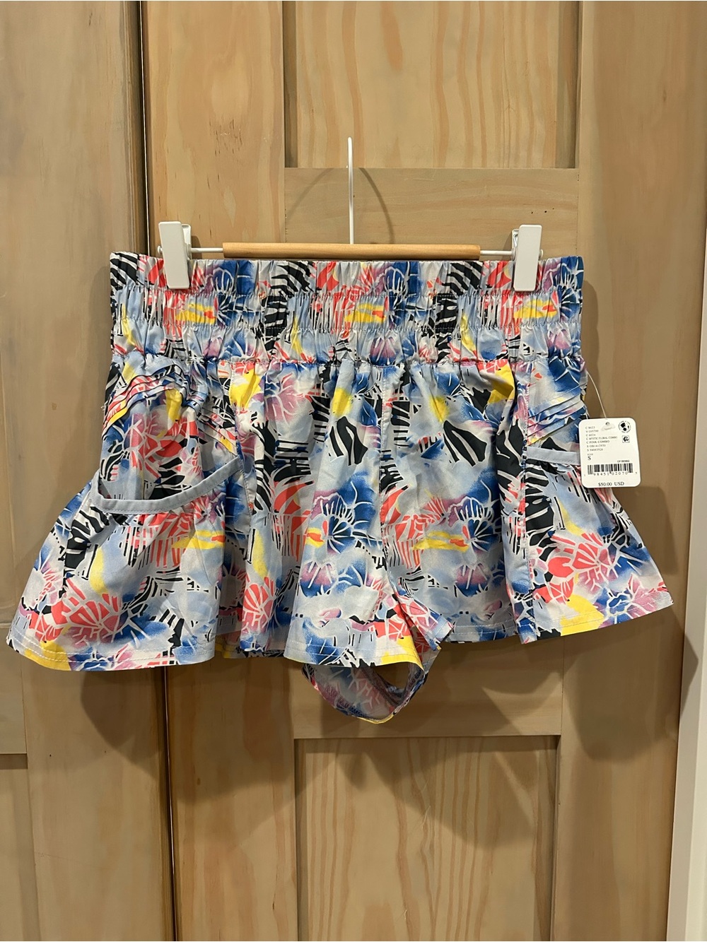 FP Movement by Free People Floral Athletic Short in Blue Multi